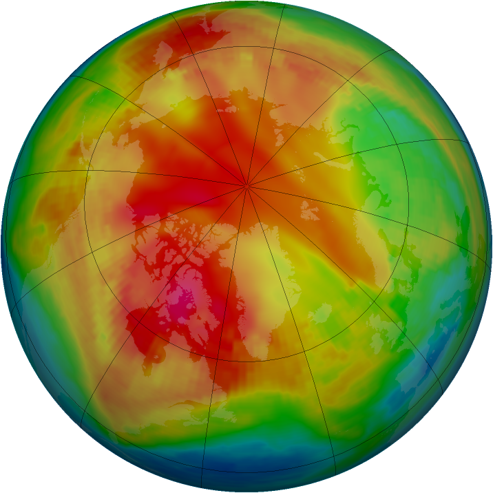 Arctic ozone map for 27 January 1987